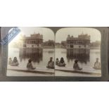 India & Punjab – Golden Temple Amritsar Stereoview - A vintage stereograph photograph by Underwood &