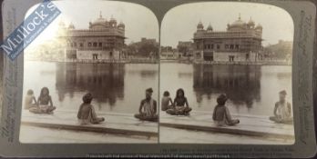 India & Punjab – Golden Temple Amritsar Stereoview - A vintage stereograph photograph by Underwood &