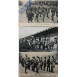 India & Punjab – Sikh Troops On Route to Western Front Three vintage WWI postcards showing Sikh