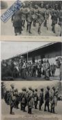 India & Punjab – Sikh Troops On Route to Western Front Three vintage WWI postcards showing Sikh