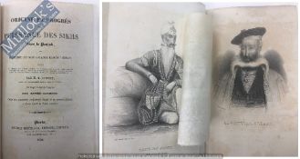 India & Punjab – Origin of Sikhs 1835 French edition Book - A rare 1835 book titled ‘Origin Et