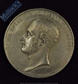 Large Prince Albert Memorial Medallion 1861 - Obverse; Portrait Bust of Prince Albert. Reverse;