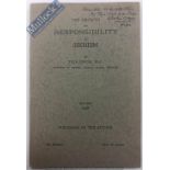 India & Punjab – Responsibility of Sikhism by Teja Singh Publication - A rare pamphlet titled The