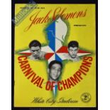 Festival of Britain - Special Boxing Evening Of 8 Fights Entitled “Carnival Of Champions For The