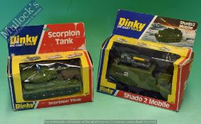 Dinky Toys 353 Shado 2 Mobile Diecast Model Together with 690 Scorpion Tank in original boxes (