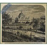 India & Punjab – The Tomb of Runjeet Singh Founder of the Sikh Empire (Lahore) original engraving