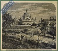 India & Punjab – The Tomb of Runjeet Singh Founder of the Sikh Empire (Lahore) original engraving