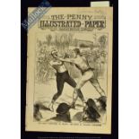 Boxing – ‘The Great Price Fight in France’ The Penny Illustrated Paper 1887 – Jem Smith v Jake
