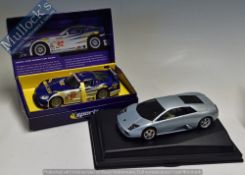 Scalextric/Slot Cars – Proteus Lamborghini Murcielago in silver on plastic base with top (wing