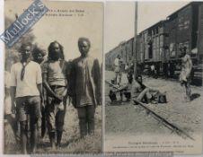 India & Punjab – Sikh Soldiers Resting at Camp Postcard -Two vintage French postcards showing Sikh