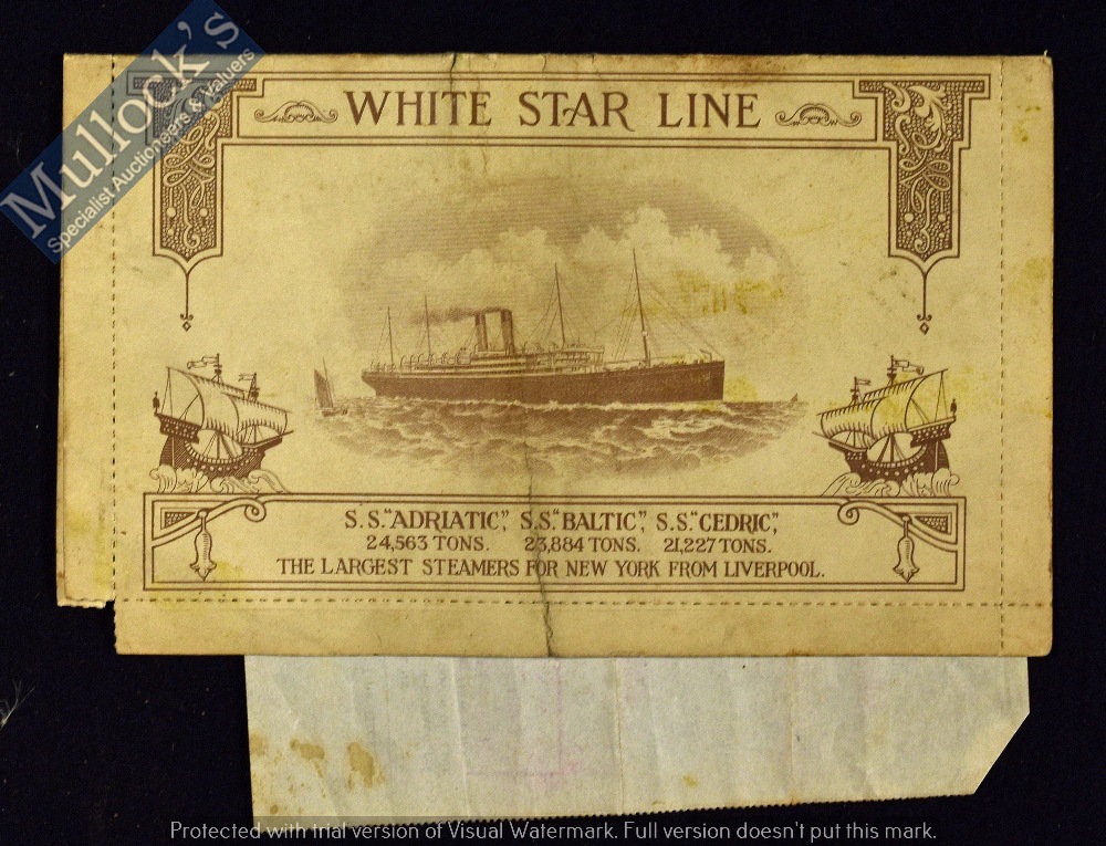 White Star Line 1930 Dinner Menu for Christmas Day together with Albert Waltner of Brooklyn 1927 - Image 2 of 2