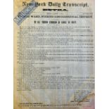 American Civil War – New York Daily Transcript Extra 1864-1865 Newspaper – To all persons Enrolled