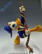 c.1980s Disney ‘Donald Duck’ Shop Display of Donald Duck climbing up a rope, a type of resin,