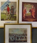 Golfing Lithograph Prints Featuring famous golfing of the time to include Mr William Innes