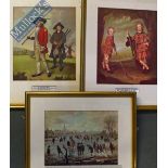 Golfing Lithograph Prints Featuring famous golfing of the time to include Mr William Innes