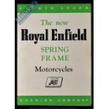 Royal Enfield Motor Cycle 1948 Brochure - Large Poster size brochure illustrating and detailing with