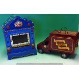 3x Homemade Fairground Booths/Displays containing internal screen with DVD player surrounded with