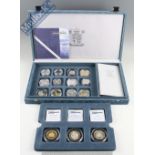 Royal Mint the Masterpiece 2000 Millennium Collection: Part set 15 from 24 to consist of France 10f,