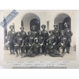 India & Punjab – Sikh regiment large photo - Large rare early albumen photograph of Sikh officers of