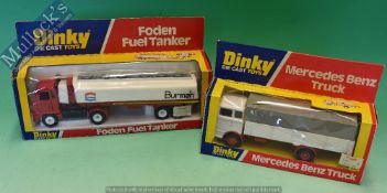 Dinky Toys 940 Mercedes Benz Truck Diecast Model Together with 950 Foden Fuel Tanker in original