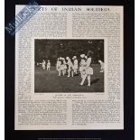 India / Sikh – Sport of Indian Soldiers original extract from Navy and Army Magazine 1902 showing