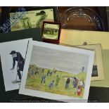 Golfing Collectables – To consist of Various prints (8), Box set of Coasters, 2 Sets of Strathmore