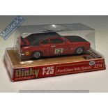 Dinky Toys 2214 Ford Capri Rally Special Diecast Model in red and black, in very good condition,