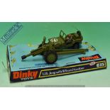 Dinky Toys 615 U.S. Jeep with 105mm Howitzer Diecast Model Complete with man, shells in original