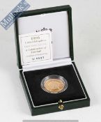 1996 Royal Mint Gold Proof A Celebration of Football: Limited 0685/2750 22ct gold £2 in green