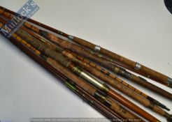 Fishing Rods and Parts to include an Army & Navy London 15’ 3 piece greenheart salmon fly rod,