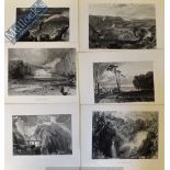 J M W Turner - 19th Century engravings featuring landscape and costal scenes 37 x 27cm (17)