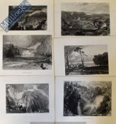 J M W Turner - 19th Century engravings featuring landscape and costal scenes 37 x 27cm (17)