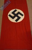 WWII – German Building Drape/Flag in red with Nazi symbol ‘Swastika’ to both sides, appears in