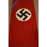 WWII – German Building Drape/Flag in red with Nazi symbol ‘Swastika’ to both sides, appears in