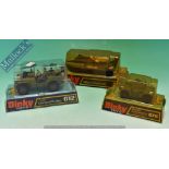Dinky Toys 612 Commando Jeep Diecast Model Together with 676 Daimler Armoured Car, 281 Military
