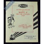 Dunelt Motor Cycles 1927 Sales Catalogue - A fine 8 page Sales Catalogue, illustrating and detailing