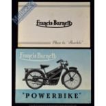 Francis Barnett Powerbike. 1948 – 50 Sales Catalogue - A Three fold Sales Catalogue illustrating and