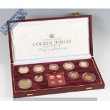 Stunning 2002 Royal Mint Gold Proof Golden Jubilee set: Limited 1206/2002 This set contains a