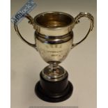 Rifle Shooting – S.R.R.A. Trophy The Governors Cup 1959 - hallmarked silver on wooden base 135g