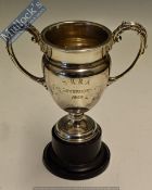 Rifle Shooting – S.R.R.A. Trophy The Governors Cup 1959 - hallmarked silver on wooden base 135g