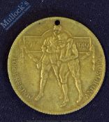 WWI Anglo-India Peace Medal 'George V. King Emperor' - The reverse features a wounded soldier