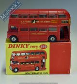 Dinky Toys Diecast Model 289 Routemaster Bus ‘Tern Shirts’ and Kings Cross Decals, in red, in good