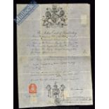 *WITHDRAWN* 1894 British Passport - for travelling on the continent, with official stamps, printed