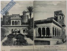 India & Punjab – Postcard of Lahore Fort Two vintage Indian postcards of the palace at Hazuri Bagh