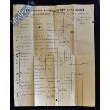 Crime - Leek, Staffordshire. List of Cases At The Court House. 1872 - Black printing with manuscript