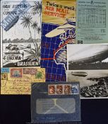Graf Zeppelin Collection - 1929 To 1936 Of 7 Items. “Round The World Flight” 1929 - A postcard