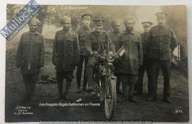 India & Punjab – Sikh and British Officers WWI Postcard Photographic vintage French postcard showing