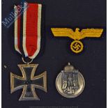 WWII – German Iron Cross Medal with 1813-1939 inscribed, in black with red, black and white