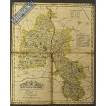 Oxfordshire Cloth Backed Map - Publisher: H.G. Collins, 22 Paternoster Row, London, 1855: fine