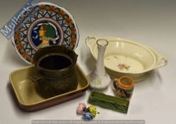 Assorted Collectable Ceramics to include Wade ‘Pen’ log, Italian Majolica ware style plate, J&G